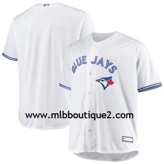 Homme Maillot Toronto Blue Jays Baseball MLB Blanc Big & Tall Domicile Team